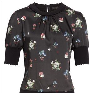 NWOT Blousy Mixed Media Top by Ted Baker